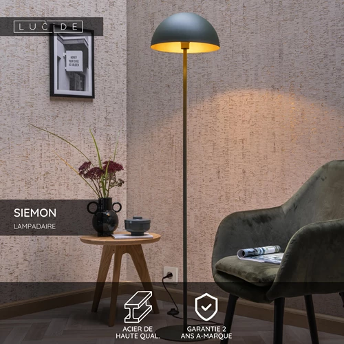 Lucide SIEMON - Lampadaire - Ø 35 cm - 1xE27 - Vert - USP